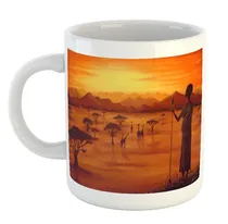 Comprar Taza De Ceramica Arte Africano Mujeres Pinturas Colores M5
