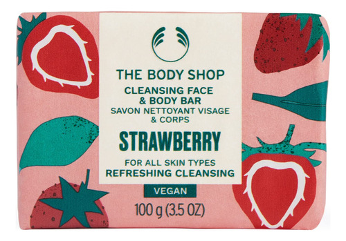 The Body Shop Barra Limpiadora Facial Y Corporal De Fresa, .