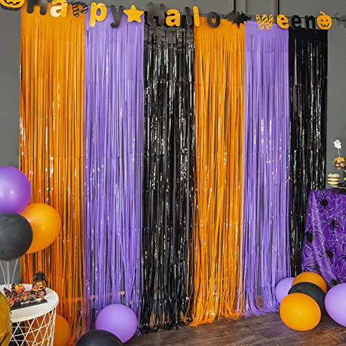 3 Pack Orange Purple Black Photo Booth Props,3.3 X 6.6 ...