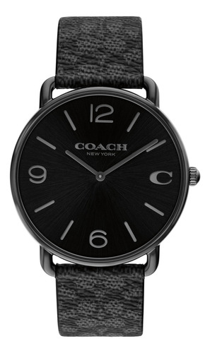 Coach Elliot Reloj Cuarzo 2h, Correa Lona C, 41 Mm, Negro