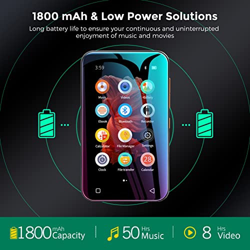 Reproductor Mp3 Timmkoo Con Bluetooth, Pantalla Táctil