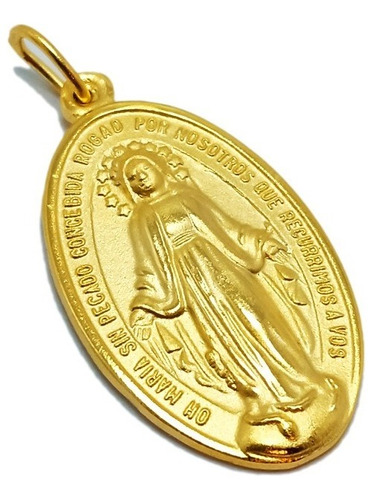 Medalla Virgen Milagrosa - Doble Faz - Plaqué Oro 21k - 32mm