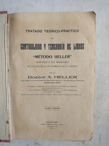 Tratado Teorico Practico De Contabilidad Y Teneduria Libros (Usado)