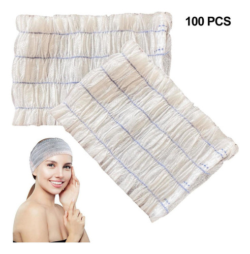 100 Diademas Desechables Para Spa, Diadema Elástica