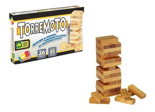 Imagem 1 de 5 de Jogo De Equilíbrio Torremoto - Brinquedo Educativo - Iob