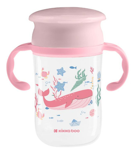 Copo De Treinamento 360º Deep Sea Pink 300ml Kikkaboo