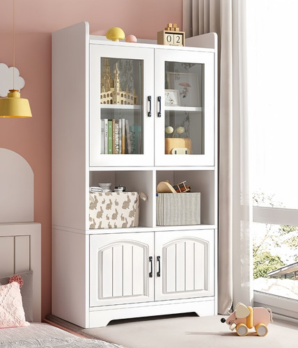 Librero Con Entrepaños Y Puerta Mueble Estilo Minimalista