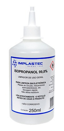 Álcool Isopropílico Isopropanol Implastec Garrafa 250ml