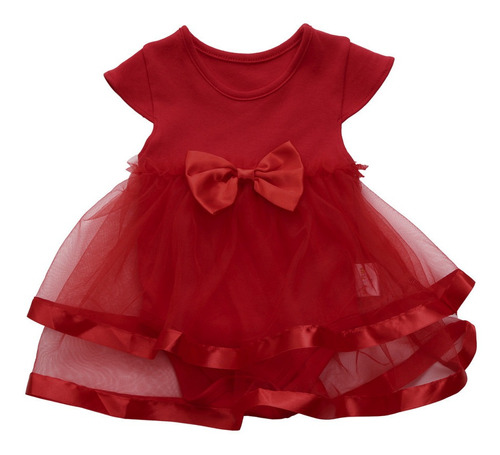 Vestido Para Niños Bebé Niña Cumpleaños Tutú Lazo Ropa 4535