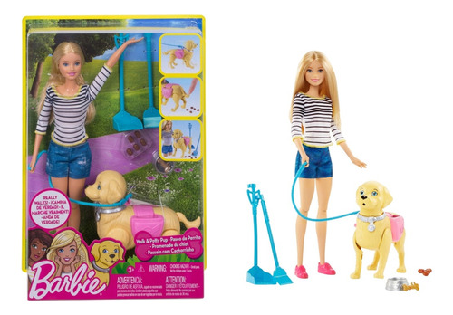 Barbie Y Su Perrito Hace Popo Muñeca + Mascota Y Accesorios 