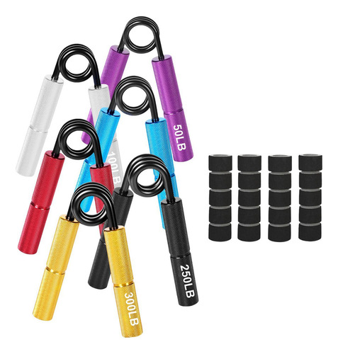 Js 6pcs Grip Forearm Exerciser Training Adultos Fitness Hand