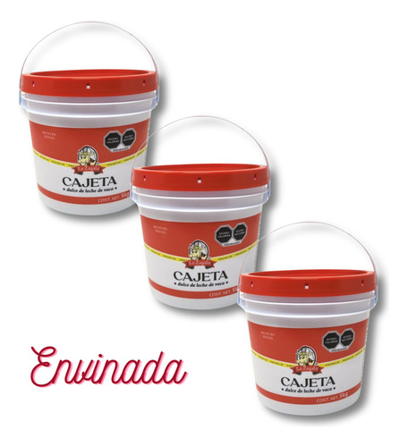 Cajeta La Zagala (5 Kgs) (paquete 3 Cubetas)