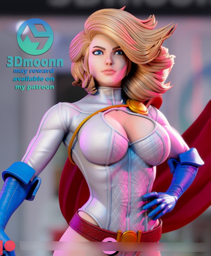 Powergirl Poderosa Dc Comics Hq Figura Resina 26cm
