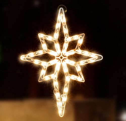 Lámpara Con Forma De Lámpara Navideña Para Ventana, Estrella