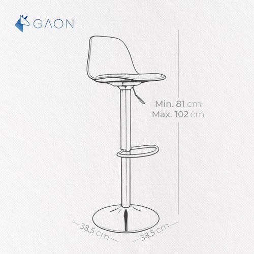 Silla De Bar Giratoria Con Reposapiés Y Respaldo Medio Cromado Blanco
