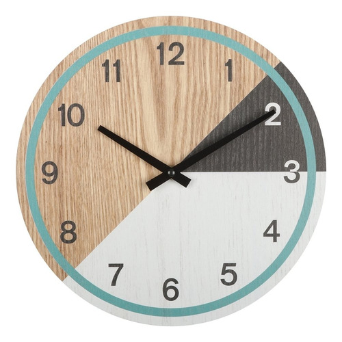 Reloj De Pared Mdf D30x4cm Tres Colores