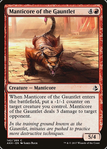 Carta Magic Manticore Of The Gauntlet Amonkhet Mtg Bsas