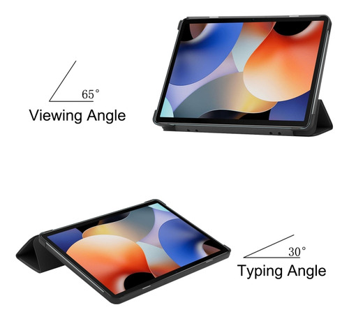 Compatible De Piel Azul Oscuro Para Blackview Oscal Pad 10