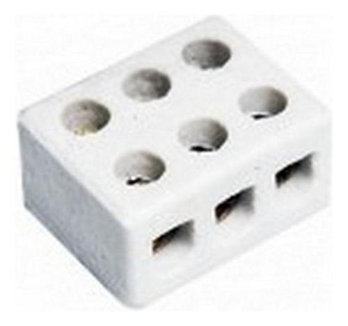 Conector Porcelana Foxlux 3 Polos 16mm