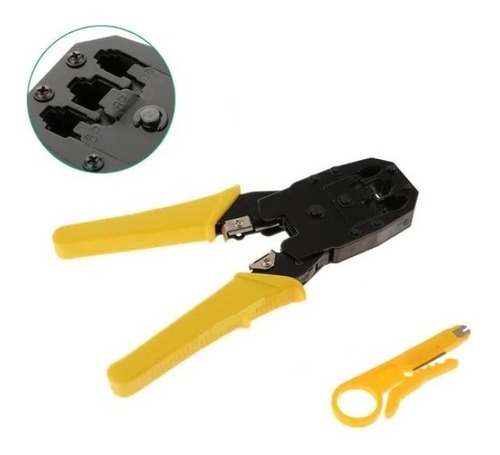 Prensa Crimpeadora Rj45 - Rj11 - Rj12 Incluye Pelacables