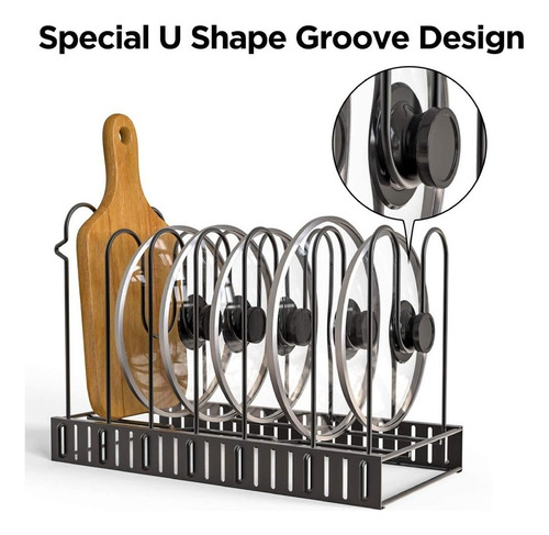 Estante Organizador Para Ollas Y Sartenes Ajustable Cocina
