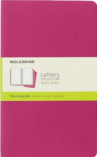 Moleskine Cahier Journal, Large, Plain, Kinetic Pink 8.25 X Color Rosa cinético