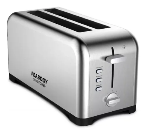 Tostadora 2 Ranuras Peabody 6 Niveles 1050 W Acero