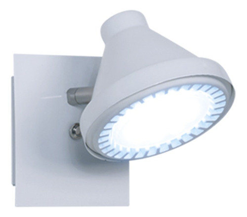 Aplique Spot Orientable 1 Luz Acero + Lampara Ar111 Led