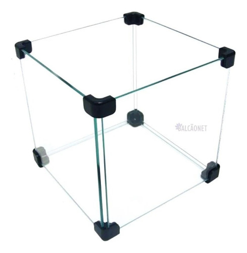 Caixa Em Vidro Temperado Fabriloja 0,20 X 0,20 X 0,20 Cor Transparente