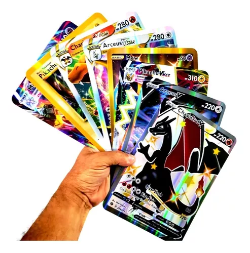 Pokémon Kit Carta Gigante V Preço Baixo + 20 Cartas + Brinde em