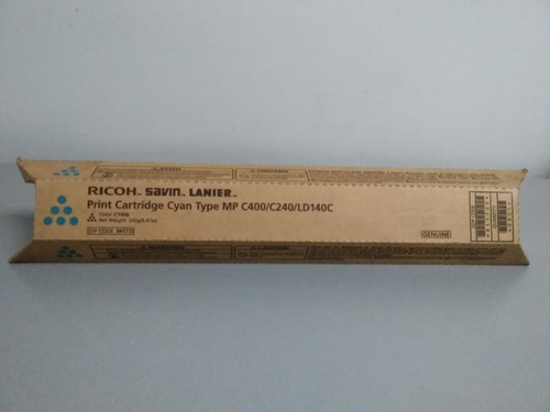 Ricoh 841725 (841296) Cyan Toner Cartridge For Mp C400 / Cch