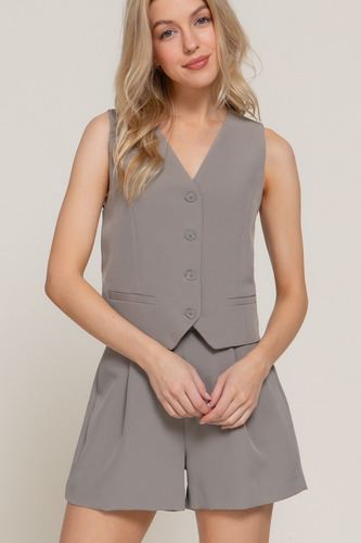 Short Formal Para Mujer Con Pinzas Comodidad Estilo Moderno