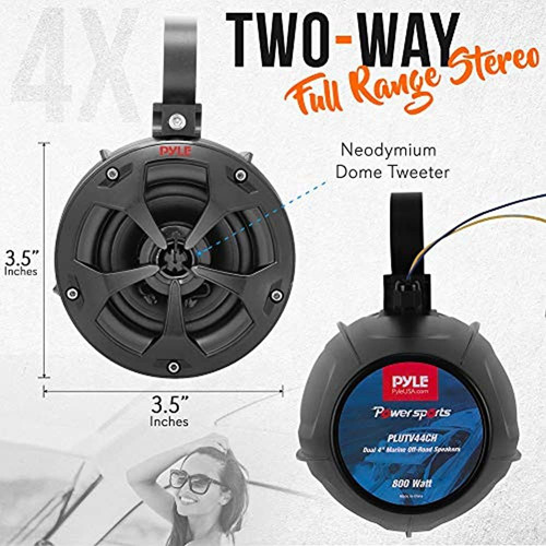 Bocinas Pyle Todoterreno Con Amplificador - 4
