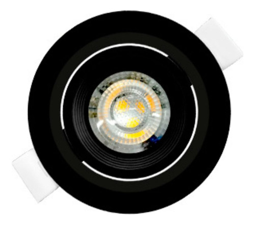 Spot Redondo Mr11 De Embutir Led Direcionável 3w Autovolt Cor Preto Neutro 110v/220v