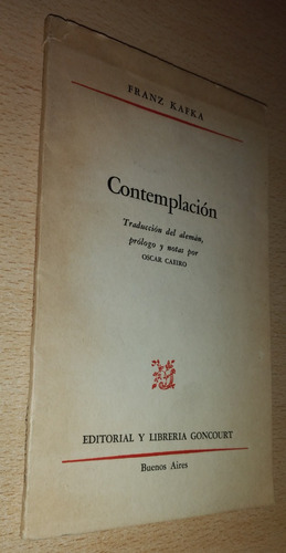 Contemplación Franz Kafka Goncourt Año 1977