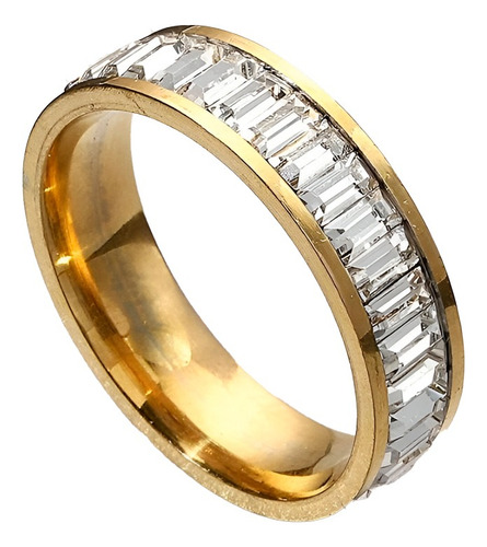 Anillo Hilera Zirconias Cubicas Premium