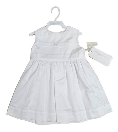 Vestido Batizado Bebê Branco Strass Barbara Kids - Cia Bebê