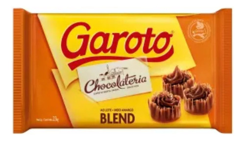 Barra De Chocolate Blend 2,1kg Garoto Para Derreter