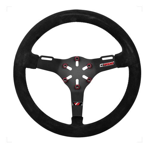 Volante Deportivo Veloce S 355mm Tapizado Gamuza Collino