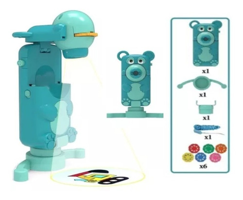 Lampara -  Linterna Infantil + Proyector De Figuras