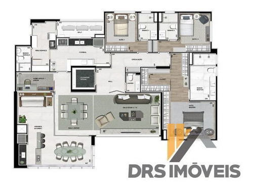 Apartamento Padrão Com 3 Quartos No Edifício Grand Palais - Ap653-v