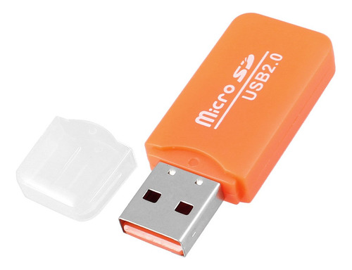 Qtqgoitem Naranja Alta Velocidad Usb 2.0 T-flash Lector Sd