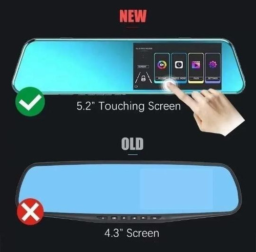 Retrovisor Touch Con Cámara Retroceso Opel Tigra
