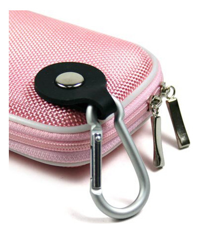 Funda Transporte Nailon Miniatura Rosa Para Camara Digital +