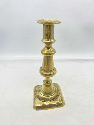 Candelabro Bronce Antiguo X 20 Cm Base 8x8