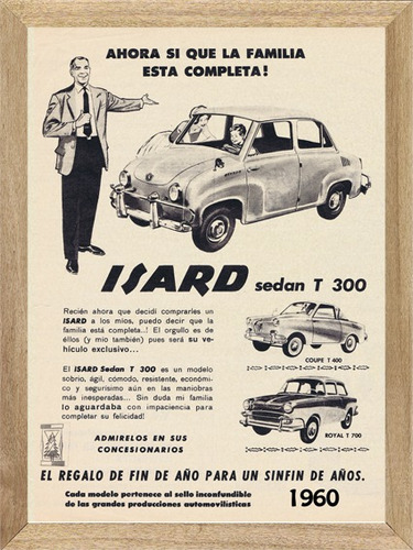 Isard T300 Y T400 Coupe Cuadros Poster Publicidad   B247