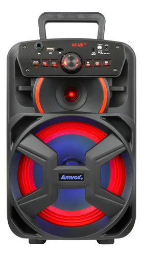 Caixa de Som Amplificada Amvox Aca 221 Bluetooth Woofer 8" Bivolt