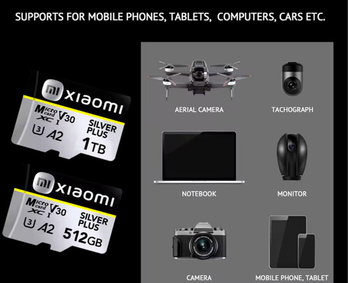 Micro Sd Tarjeta Memoria Xiaomi Silver Plus-1 Tb..