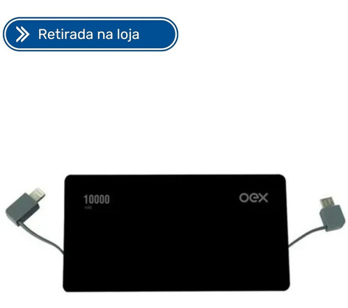 Bateria Portátil 10.000 Mah Duas Portas Usb Oex Deluxe Pb302