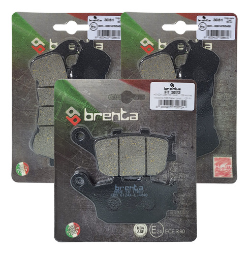 Jogo Pastilha De Freio Brenta Cbr 600f 2012-2014 Com Abs